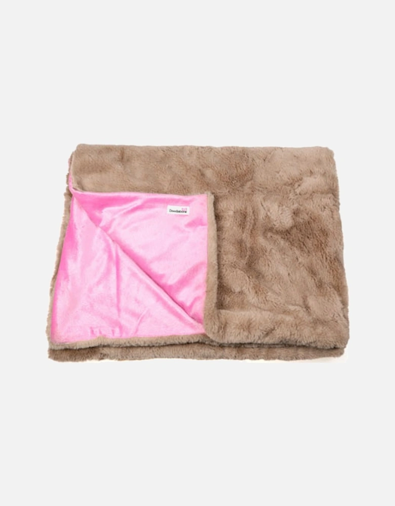 Faux Blanket Tan/Pink