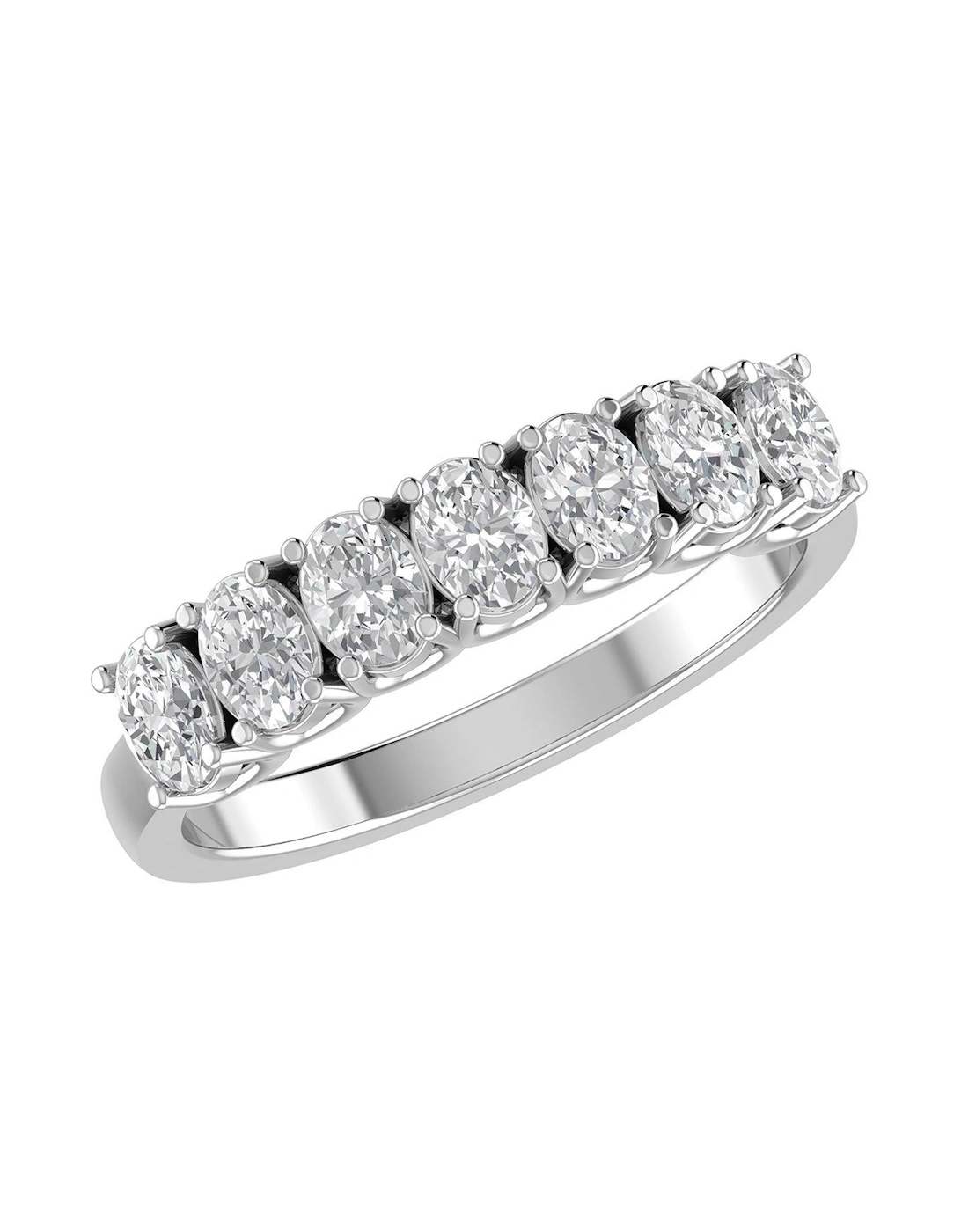 Thea 9ct White Gold Lab Grown Eternity 1.00ct G VS Diamond Ring, 3 of 2