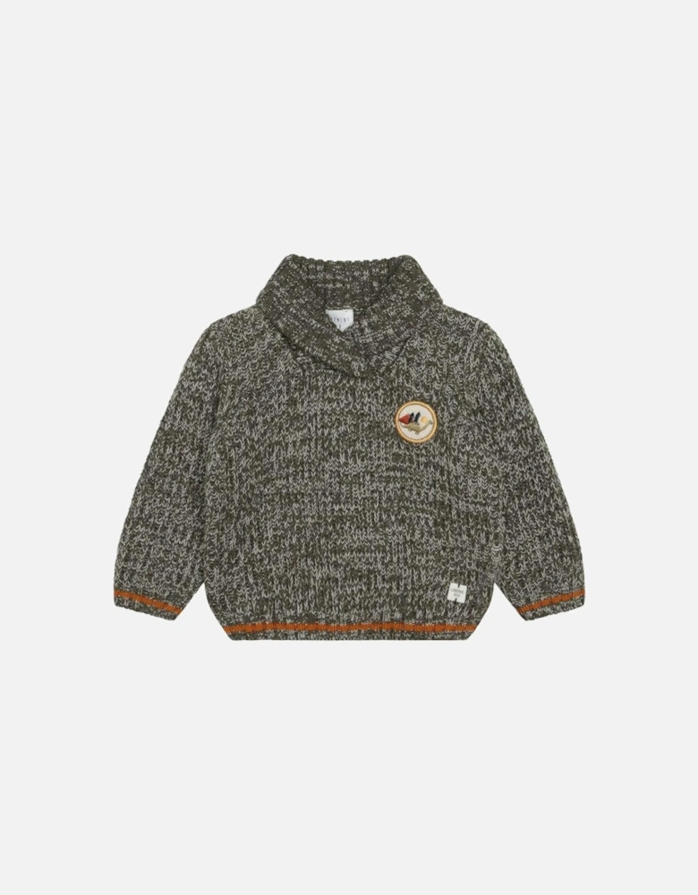 Boys Khaki Wool Jumper & Trousers