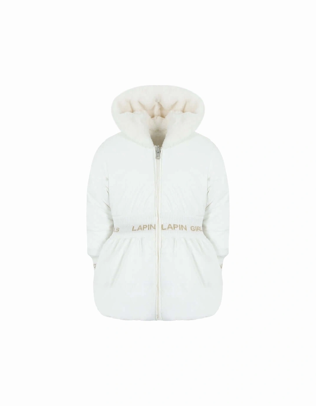 Girls White Reversible Coat, 4 of 3