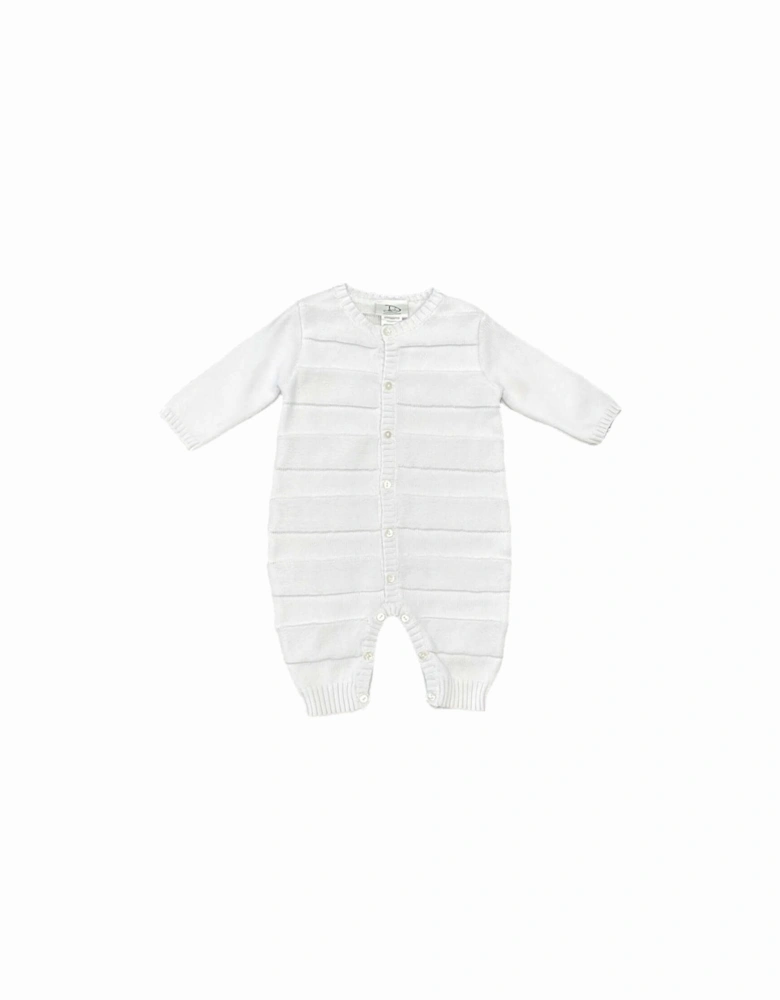Baby Boys White Knitted All In One