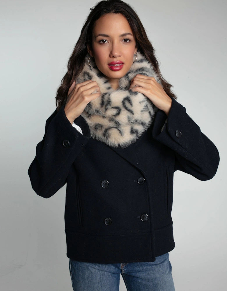 SNUGGY FAUX FUR SNOOD-LEOPARD