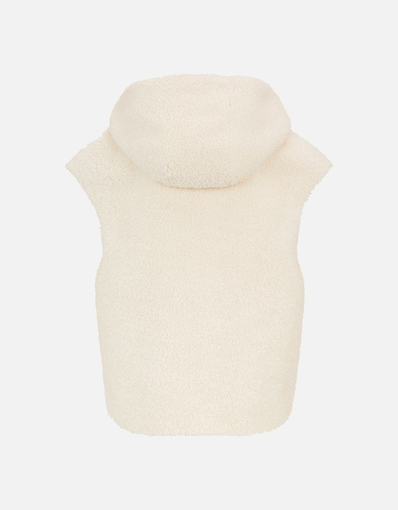 ASPEN BORG GILET-CREAM