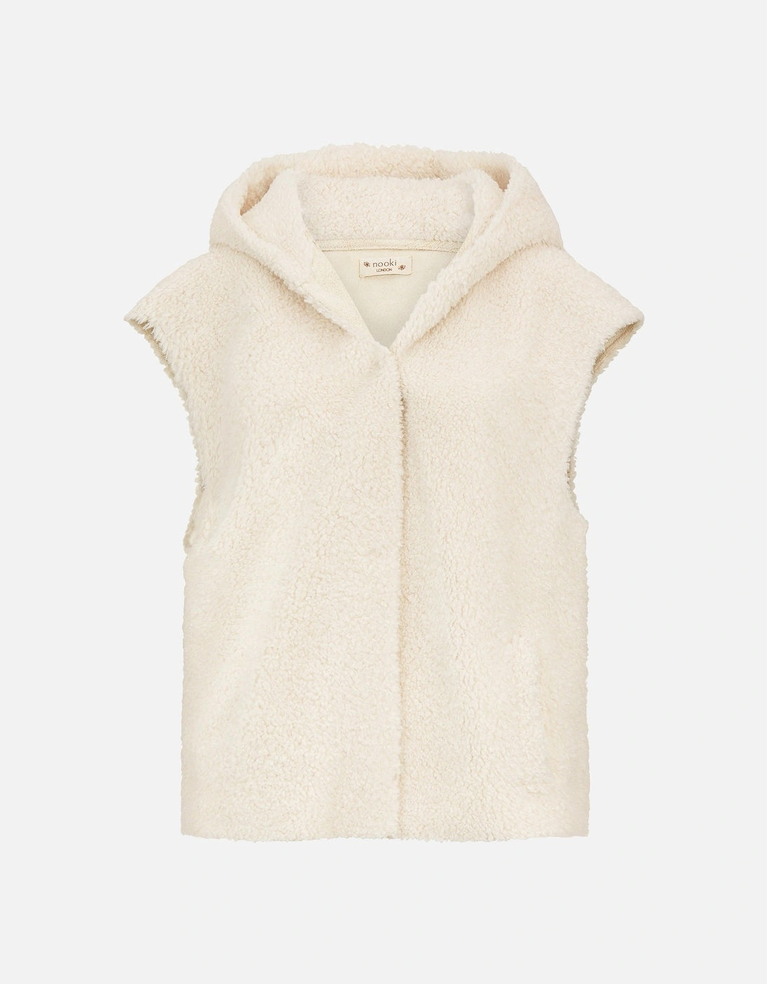 ASPEN BORG GILET-CREAM