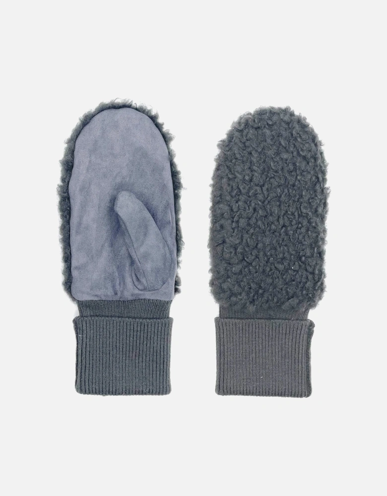 GIA FAUX FUR MITTEN-MOLE