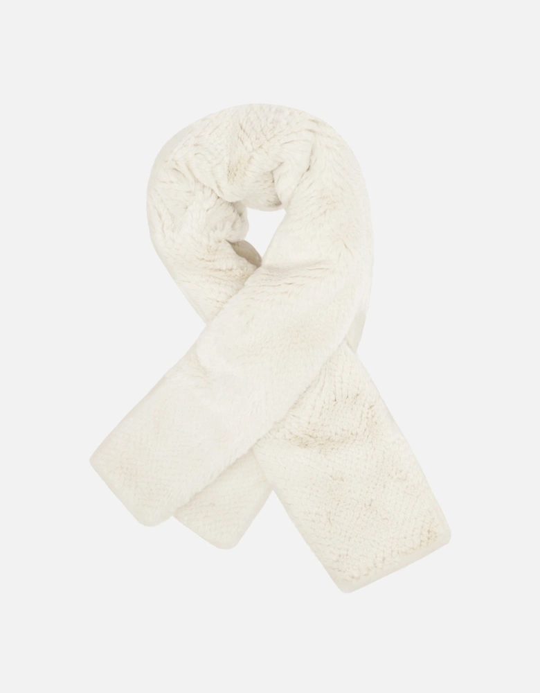 LEXINGTON SLOT THROUGH FAUX FUR SCARF-CREAM