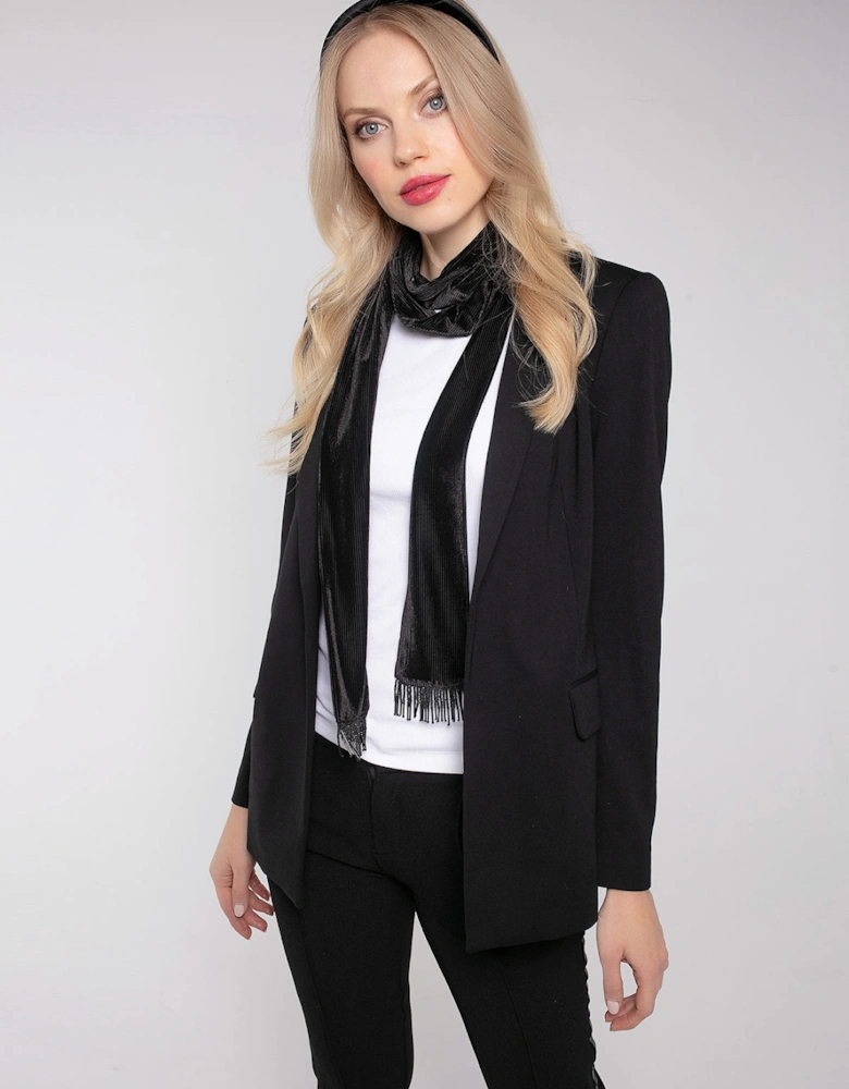 WILLOW JERSEY BLAZER WITH STAR PRINT LINING