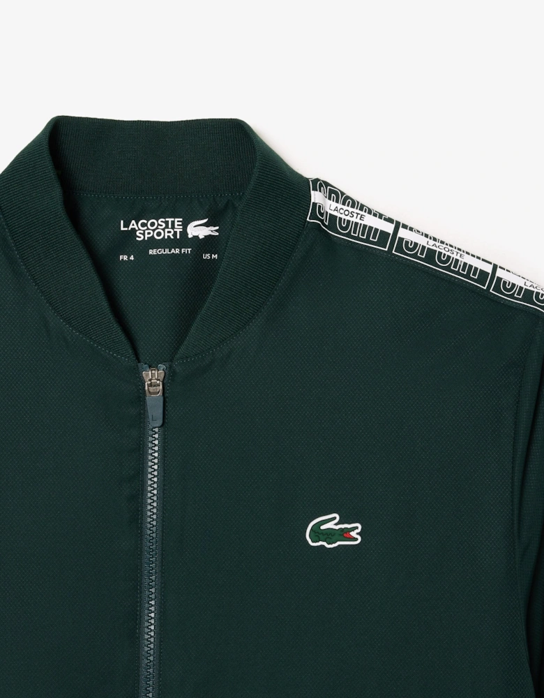 Men's Green Sport Tracksuit With Logo Taping