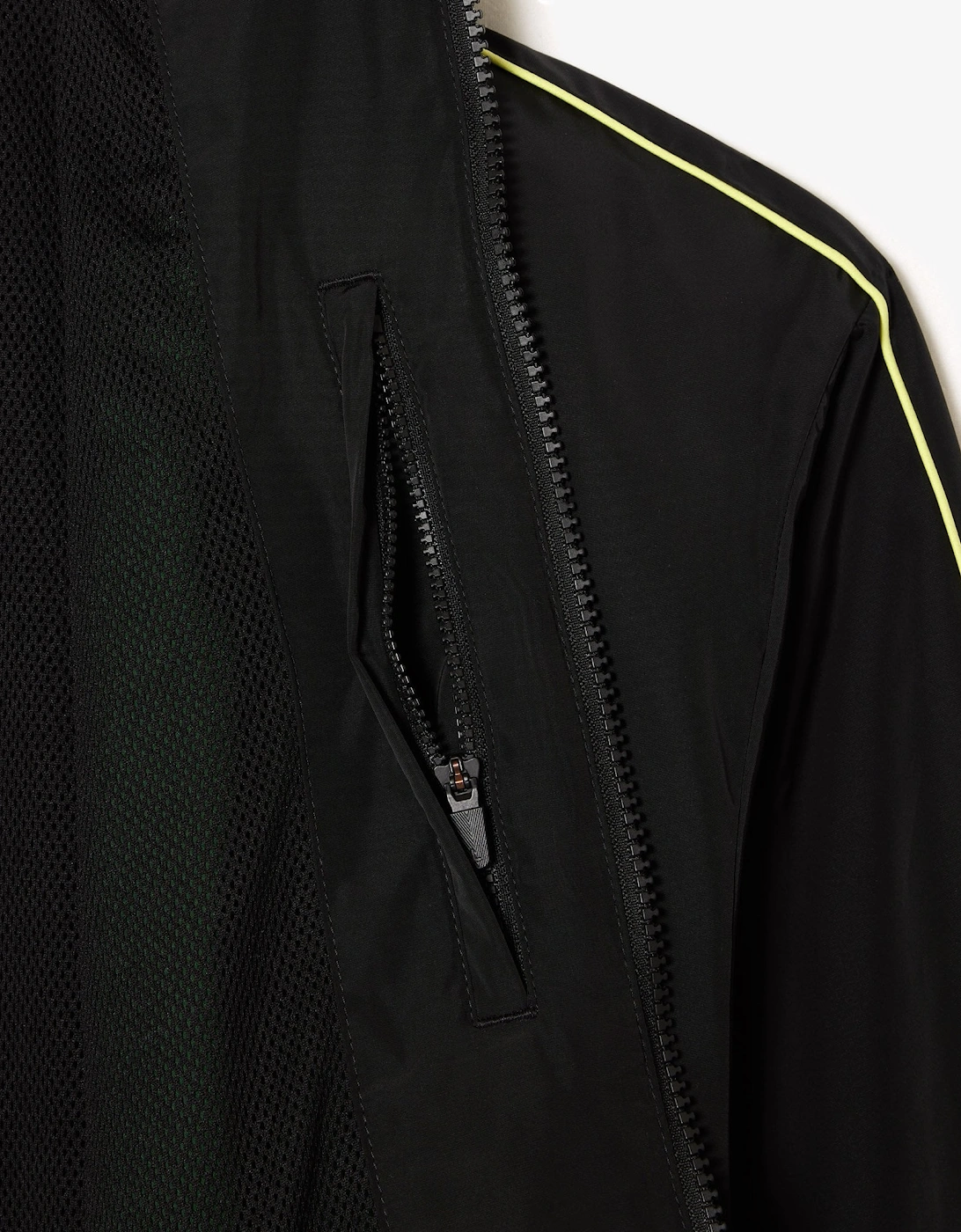 Men's Black And Yellow Contrast Water resistant Sports Jacket