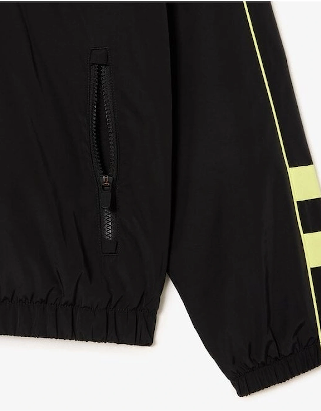 Men's Black And Yellow Contrast Water resistant Sports Jacket