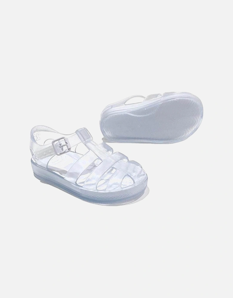Monaco Clear White Jelly Sandals