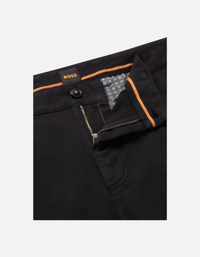 Tapered Fit Black Chino Trousers