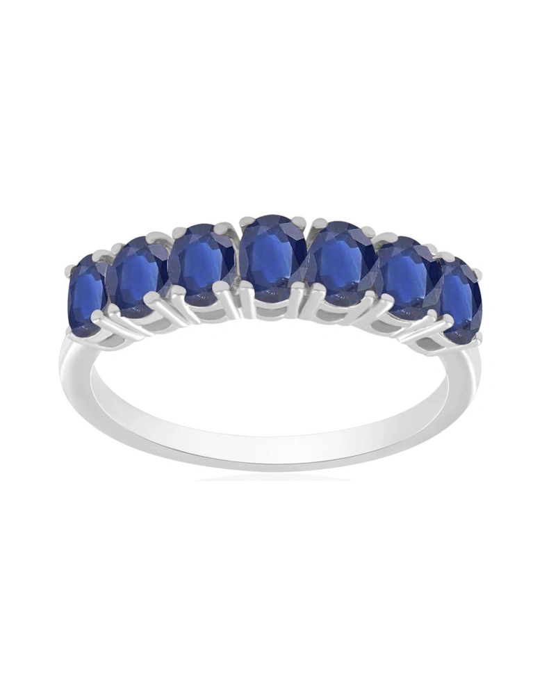 Eva 9ct Gold Natural Oval Sapphire Eternity Ring