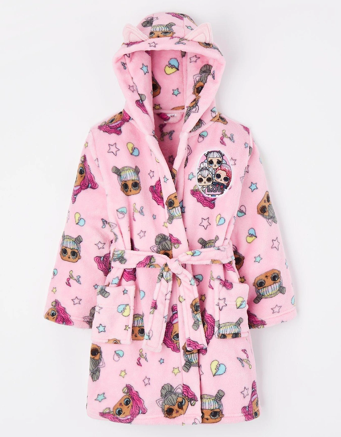 Hood Detail Dressing Gown - Pink, 5 of 4