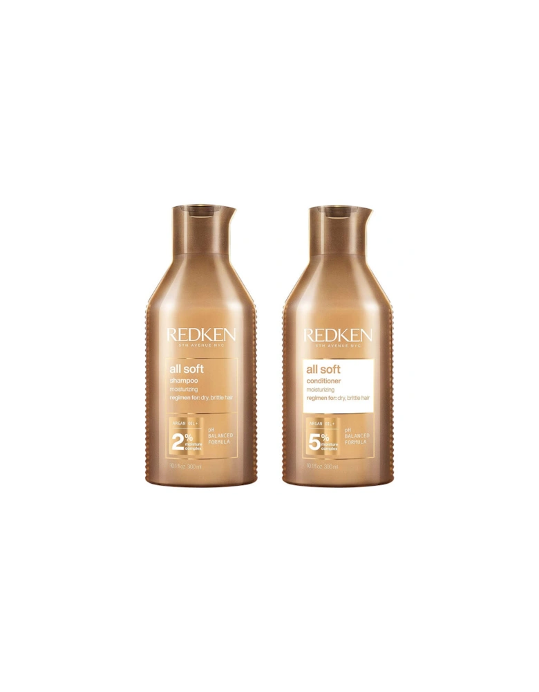 All Soft Moisturising Shampoo and Conditioner 300ml Bundle For Dry Hair