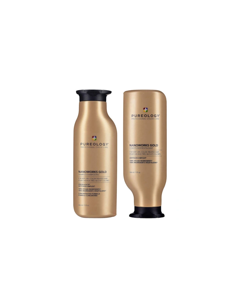 Nanoworks Gold Shampoo and Conditioner Bundle for Dry, Tired Hair, Sulphate Free for a Gentle Cleanse