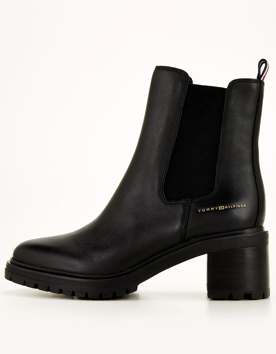 Essential Leather Mid Heel Boot - Black, 3 of 2