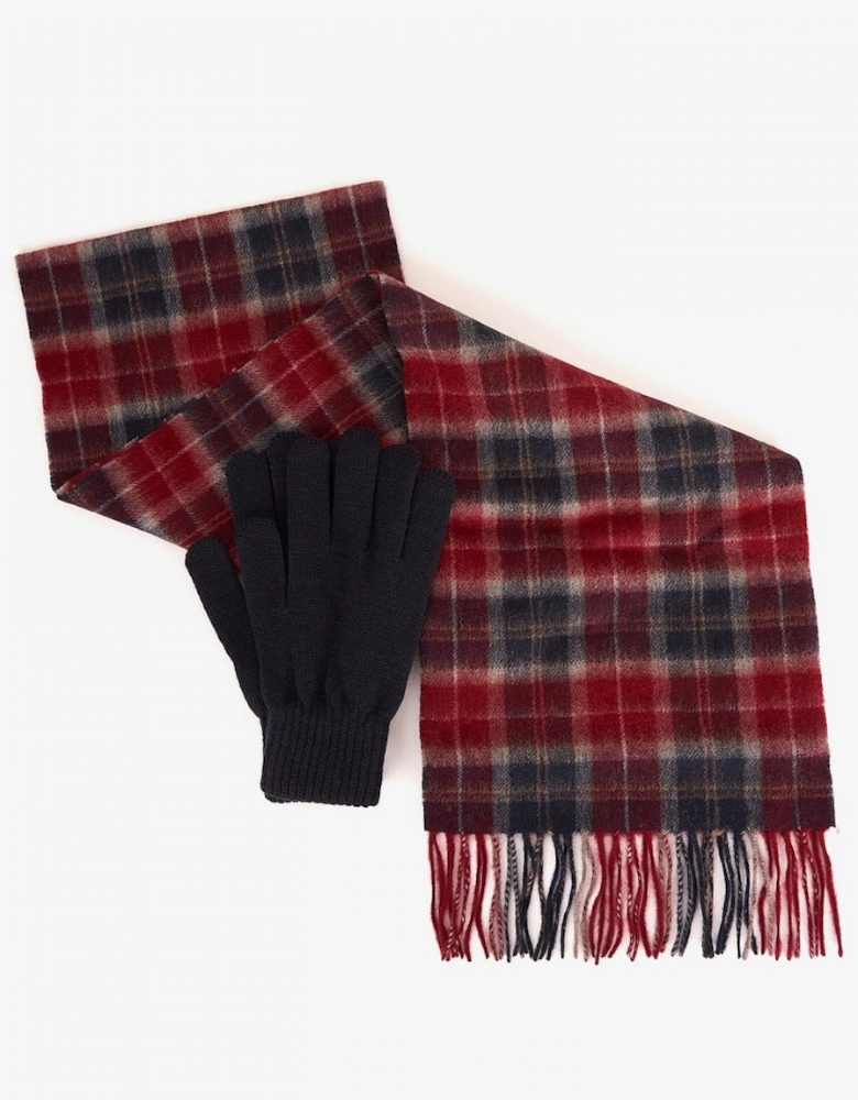 Tartan Mens Scarf & Glove Gift Set