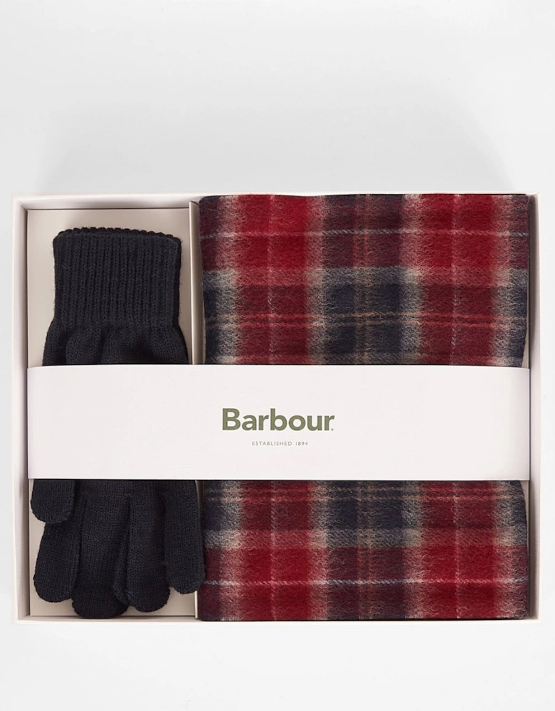 Tartan Mens Scarf & Glove Gift Set