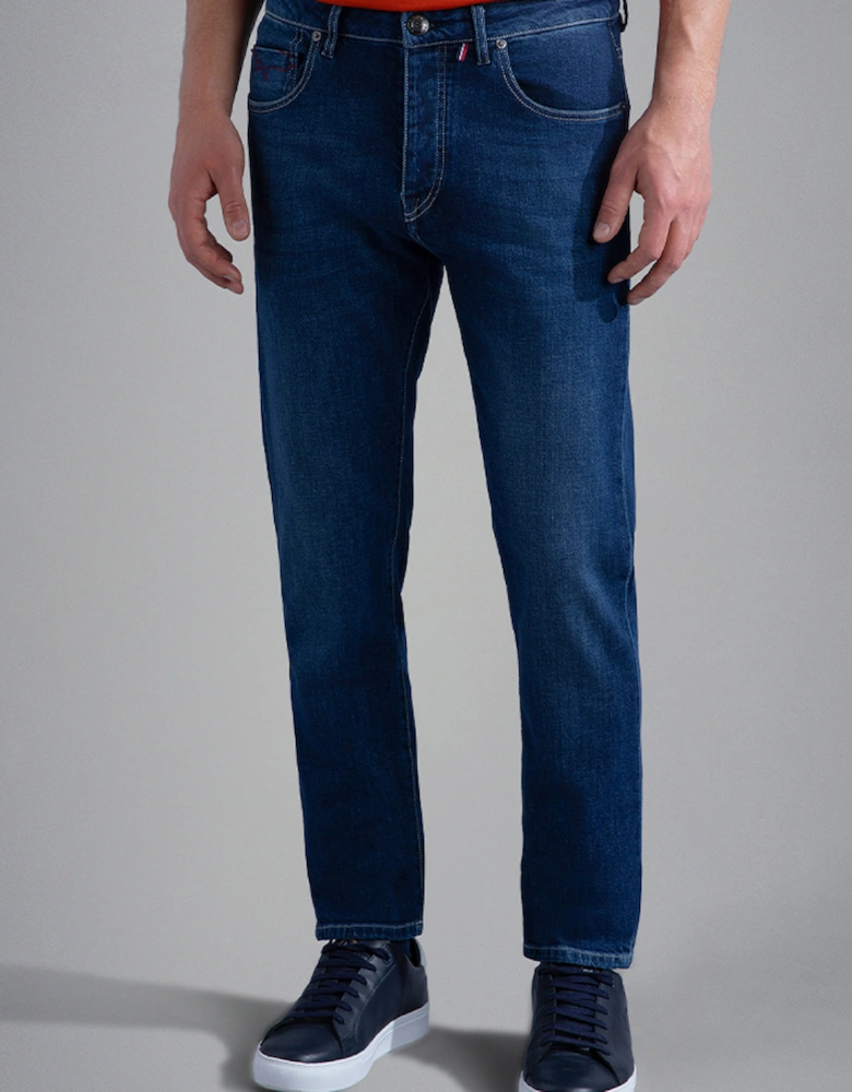 Men's Red Rivet Stretch Jeans