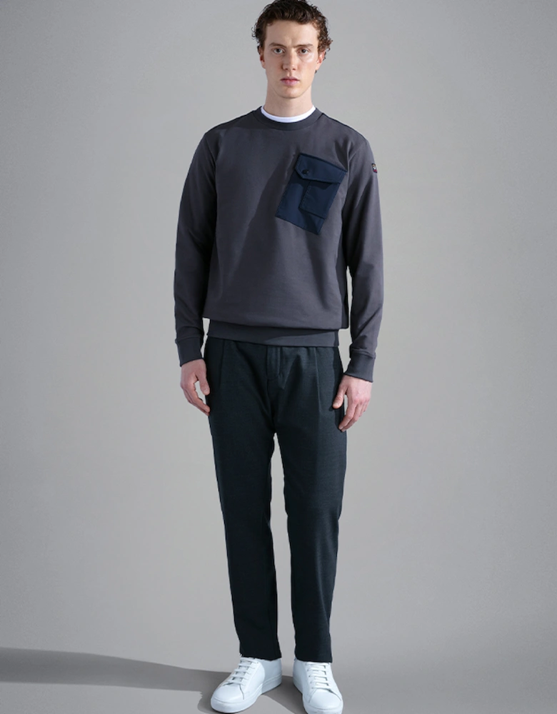 Men's Stretch Cotton Sweatshirt with Typhoon® Details