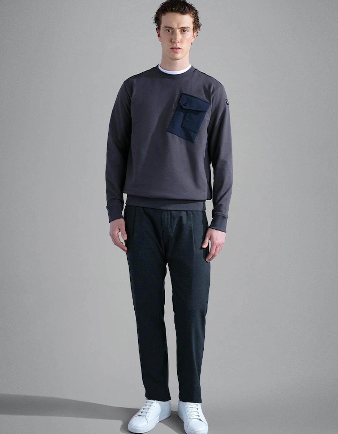Men's Stretch Cotton Sweatshirt with Typhoon® Details, 5 of 4