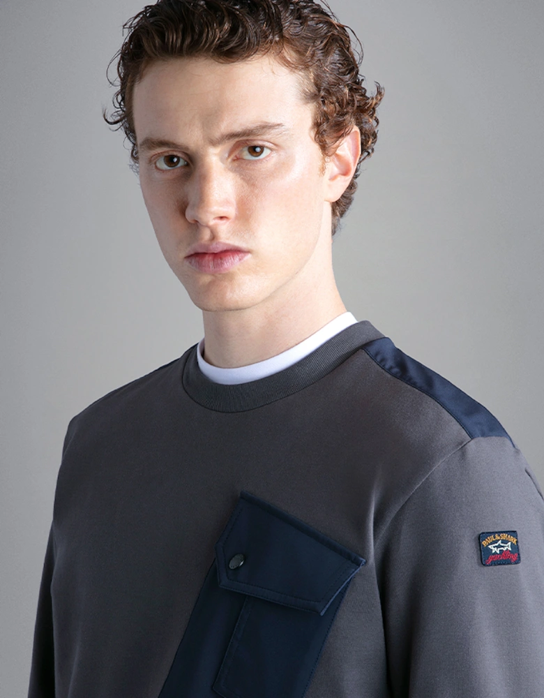 Men's Stretch Cotton Sweatshirt with Typhoon® Details