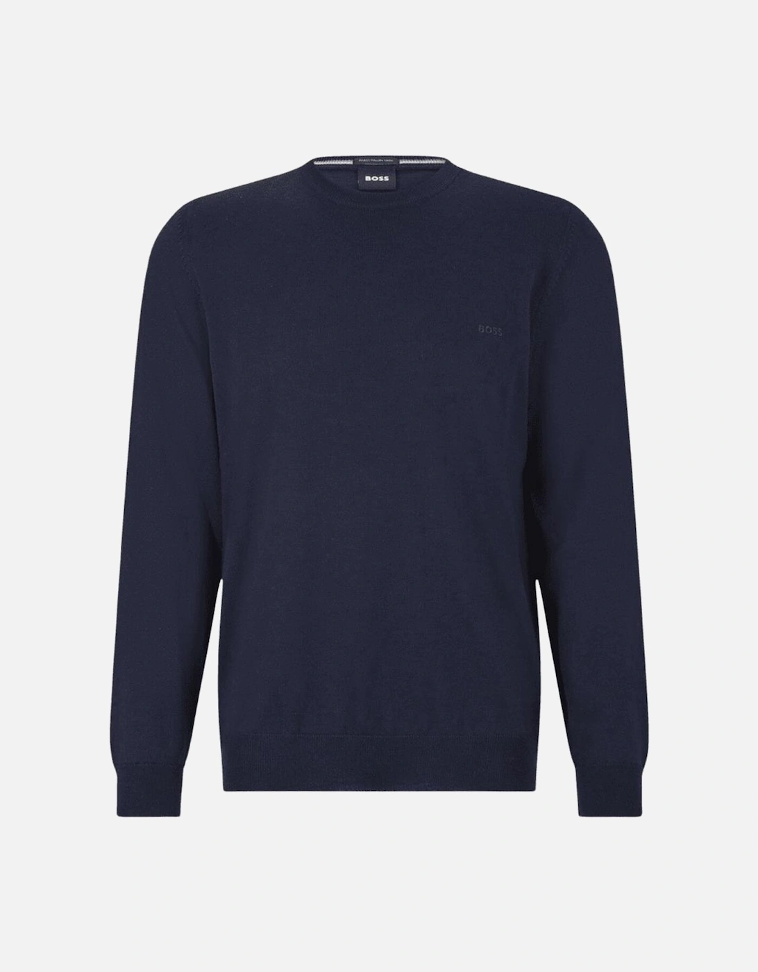 Botto Embroidered Logo Crew Neck Navy Knitted Jumper, 4 of 3