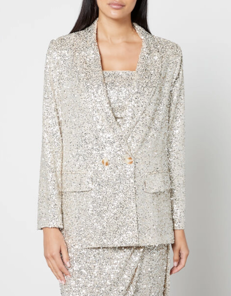 54 Sequined Woven Blazer