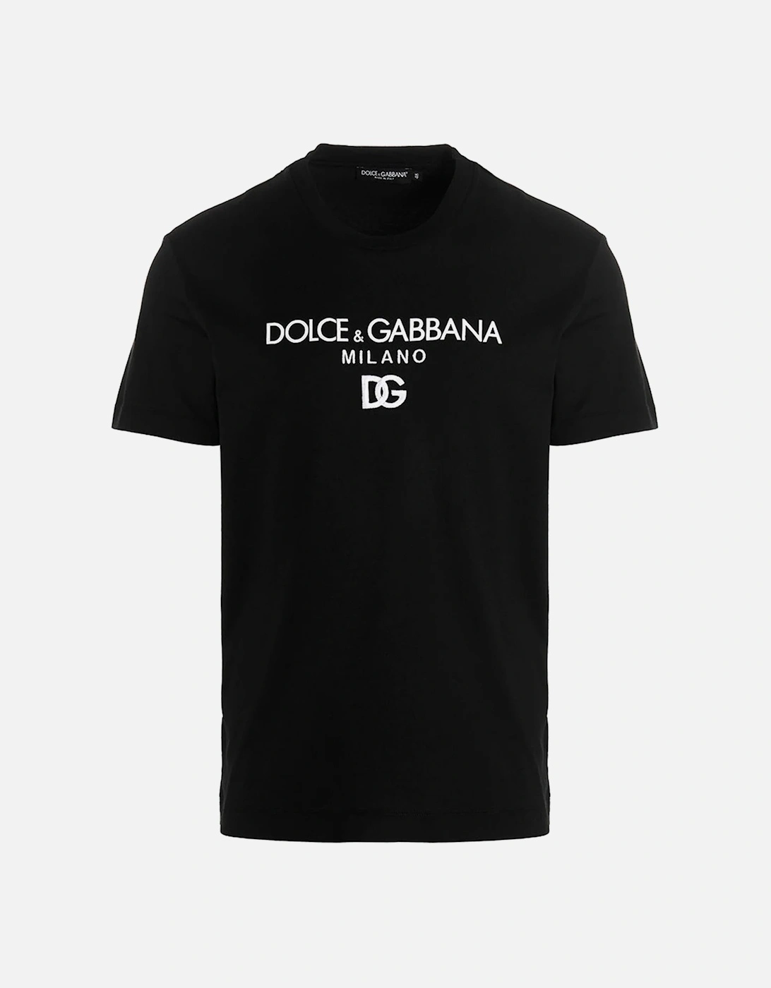 Embroidered DG Milano Logo T-Shirt in Black, 4 of 3