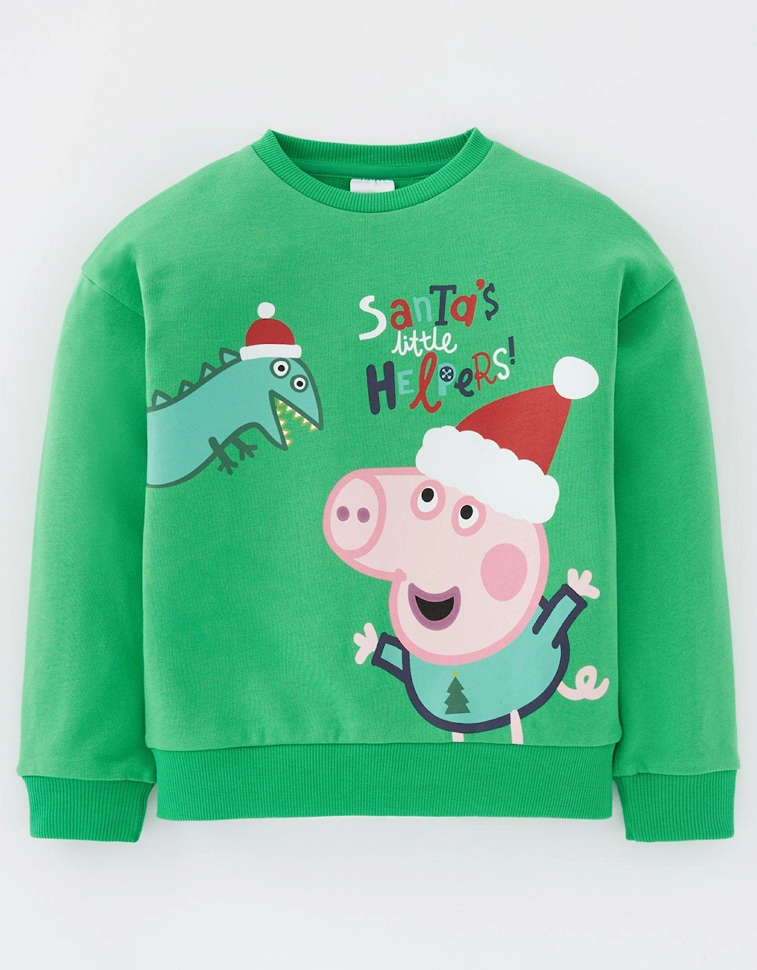 Boys George Pig Christmas Sweatshirt - Green, 5 of 4