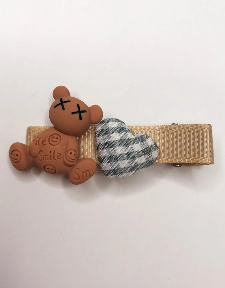 Hand Made Teddy Hair Clip