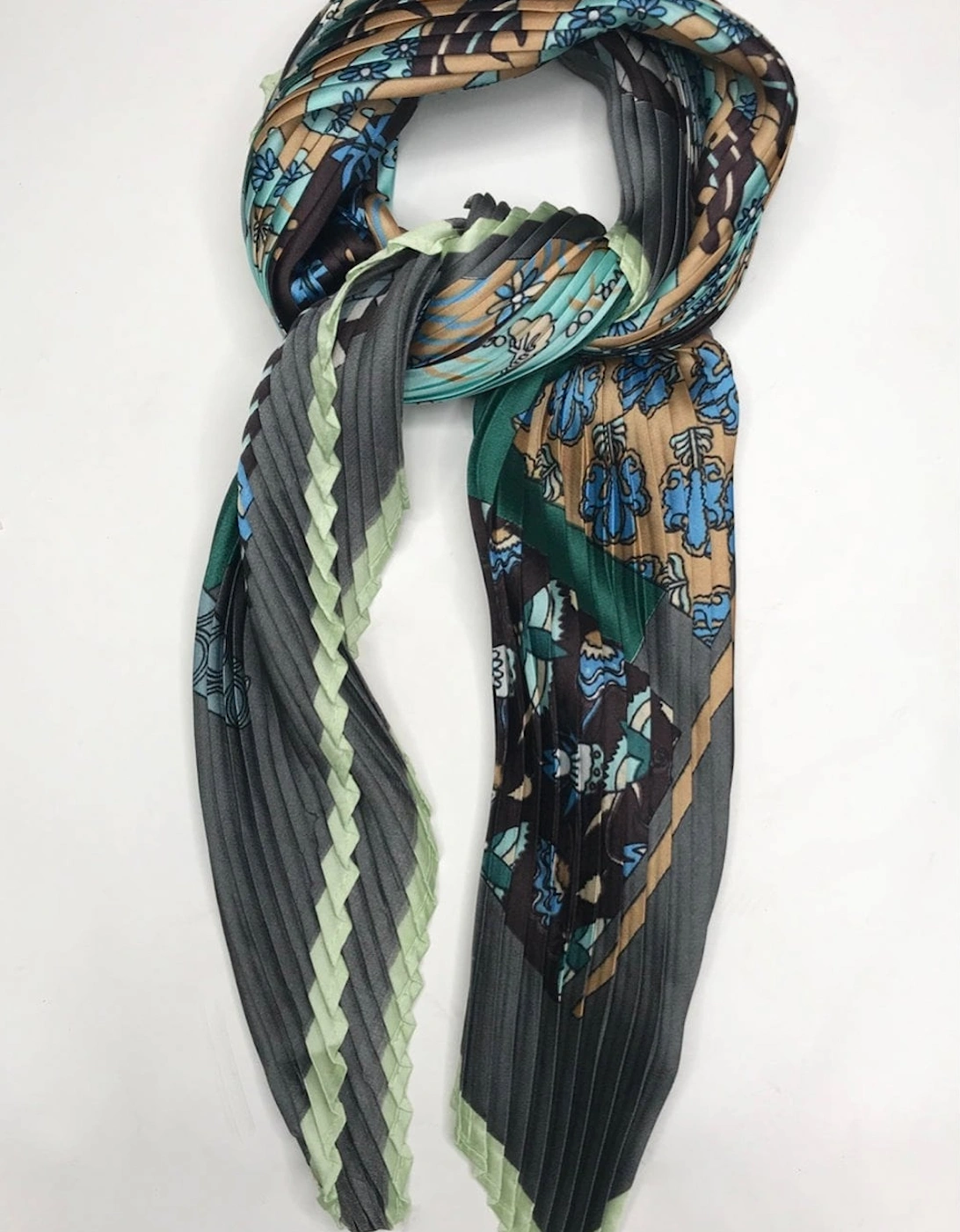 Silk Blend Pleated Scarf, 3 of 2