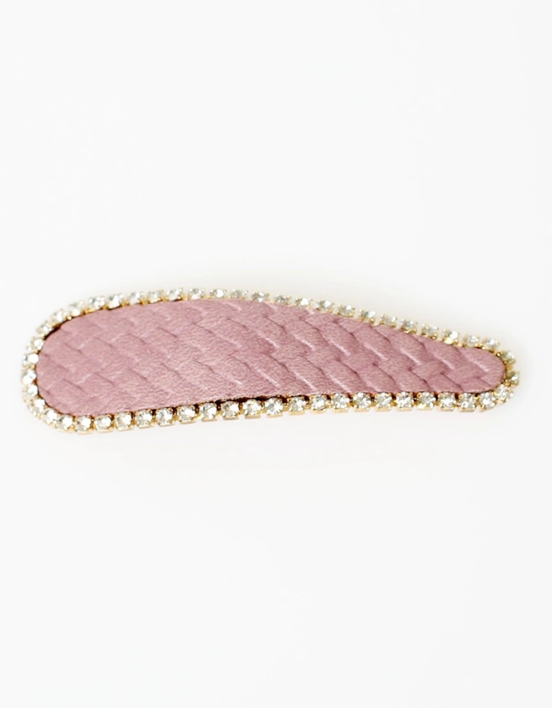 Faux Leather Woven Hair Clip