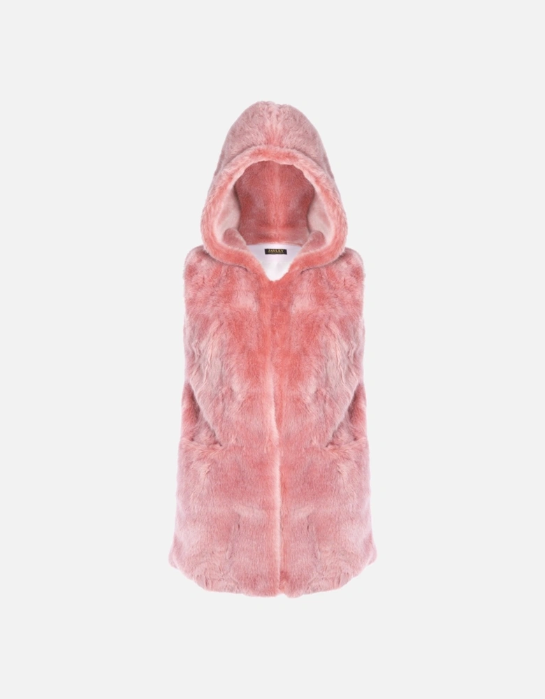 Luxury Faux Fur Hooded Gilet