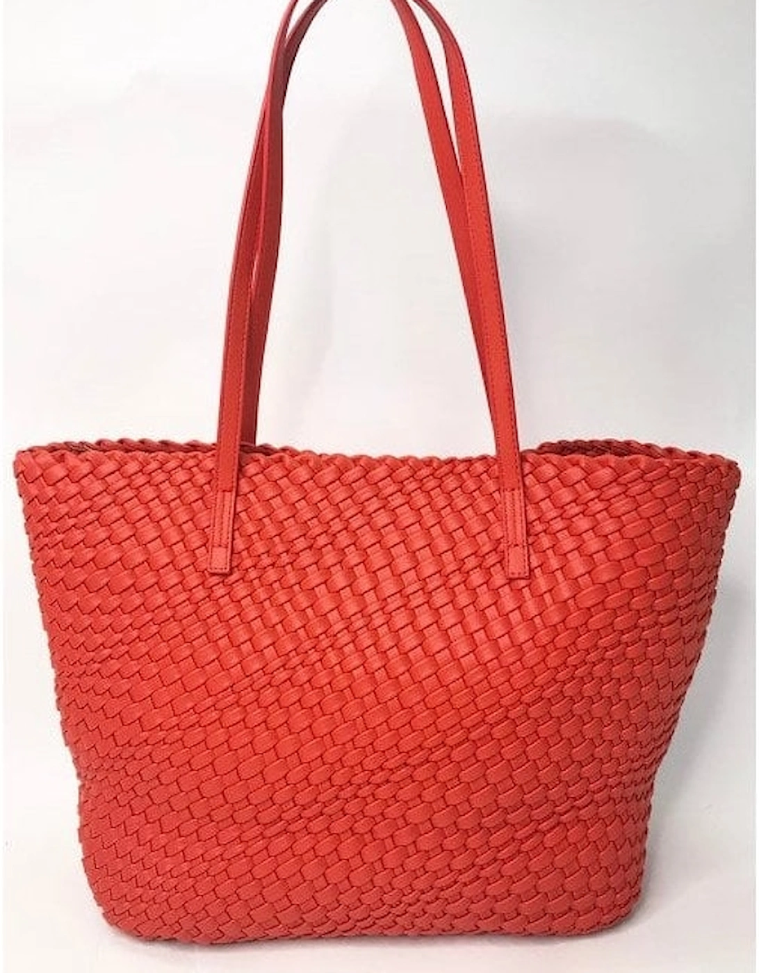 Faux Leather Hand Woven Tote Bag, 2 of 1