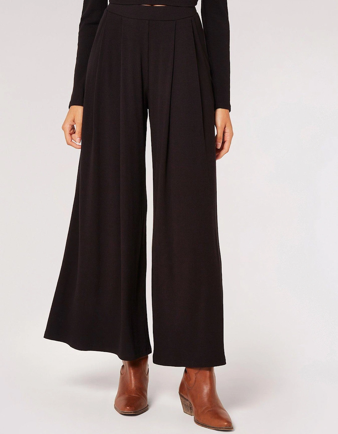 Ribbed Wide Plazzo Trousers, 5 of 4