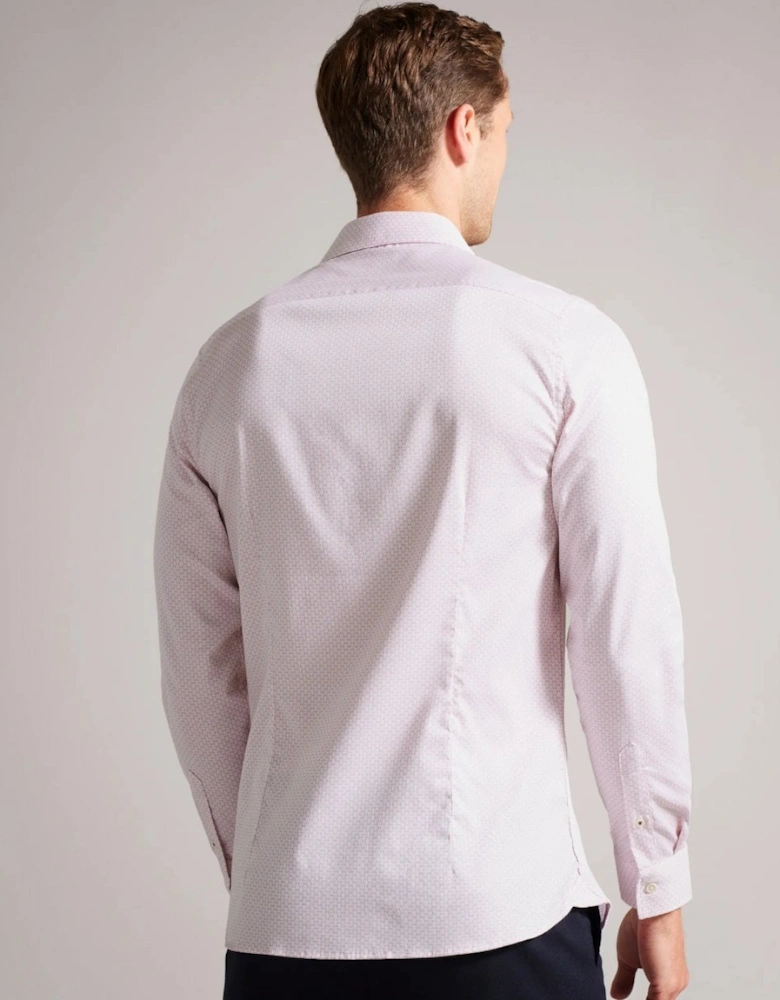 Faenza Mens Long Sleeve Geometric Shirt
