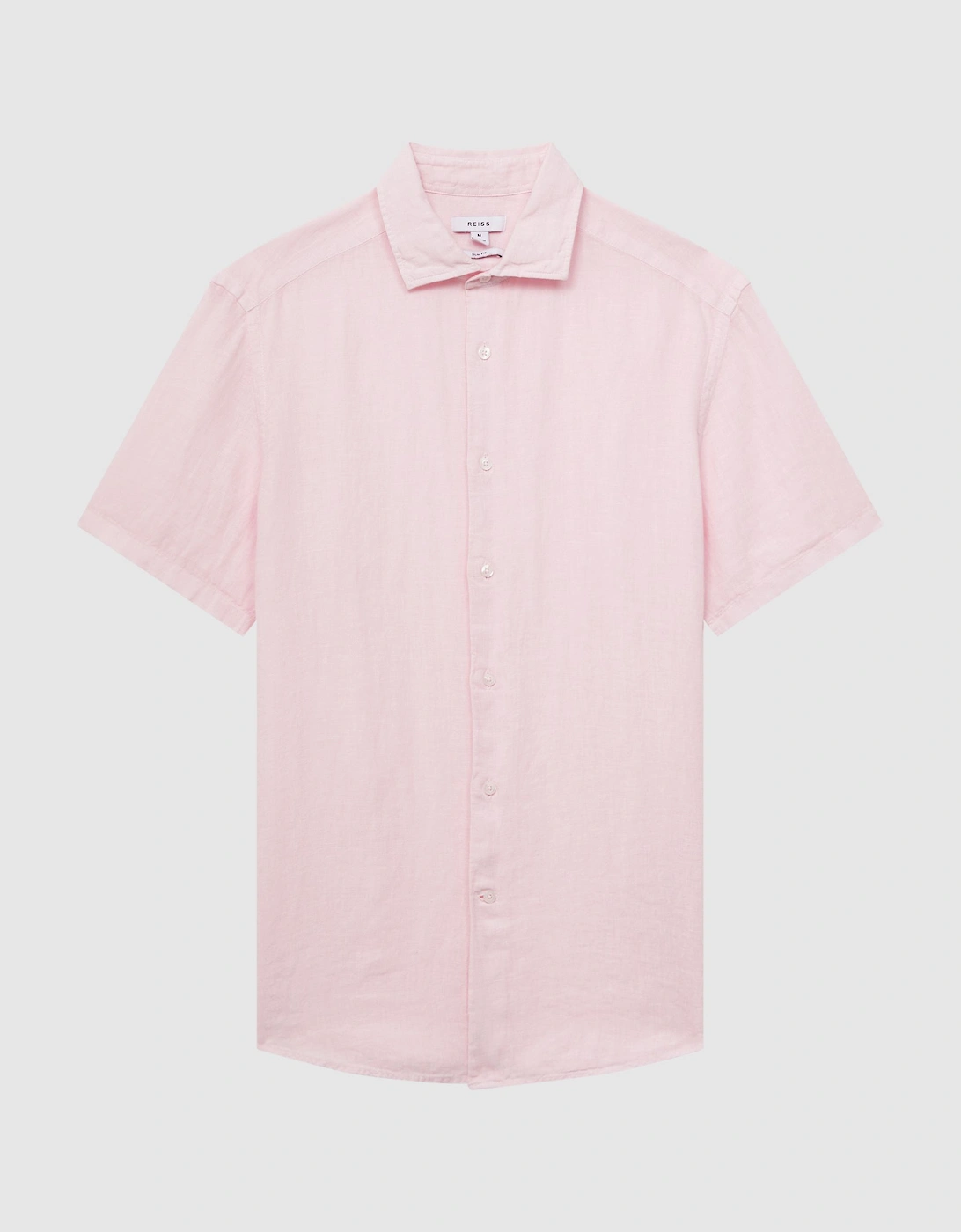 Slim Fit Linen Button-Through Shirt, 2 of 1