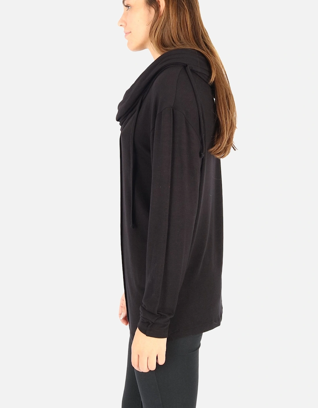 Slouch Neck LS Black Top