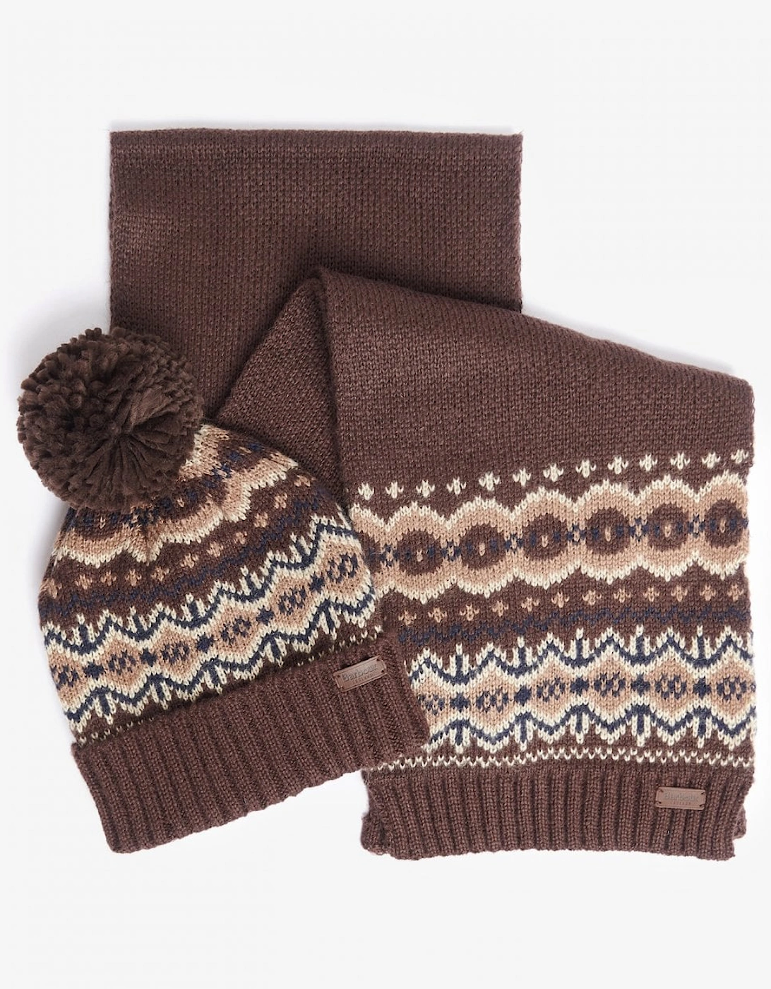 Mens Fairisle Beanie & Scarf Gift Set, 7 of 6