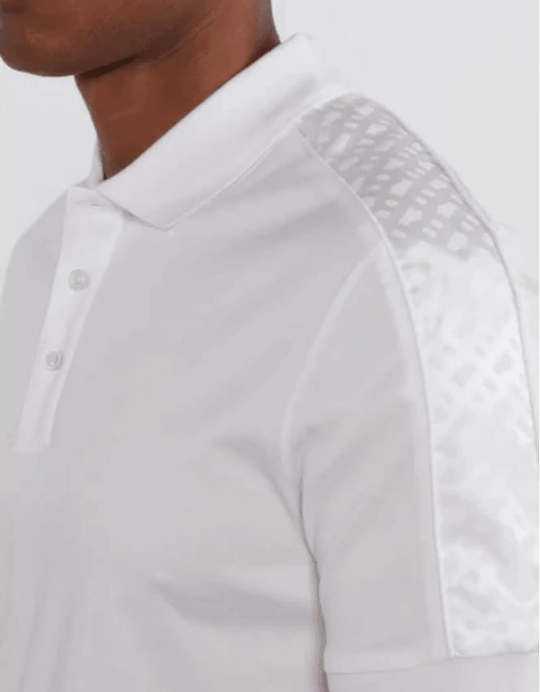 Parlay 189 Monogram Trim White Polo Shirt