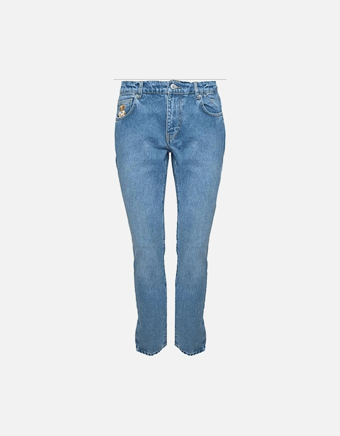 Cotton Light Blue Wash Slim Fit Jeans, 3 of 2