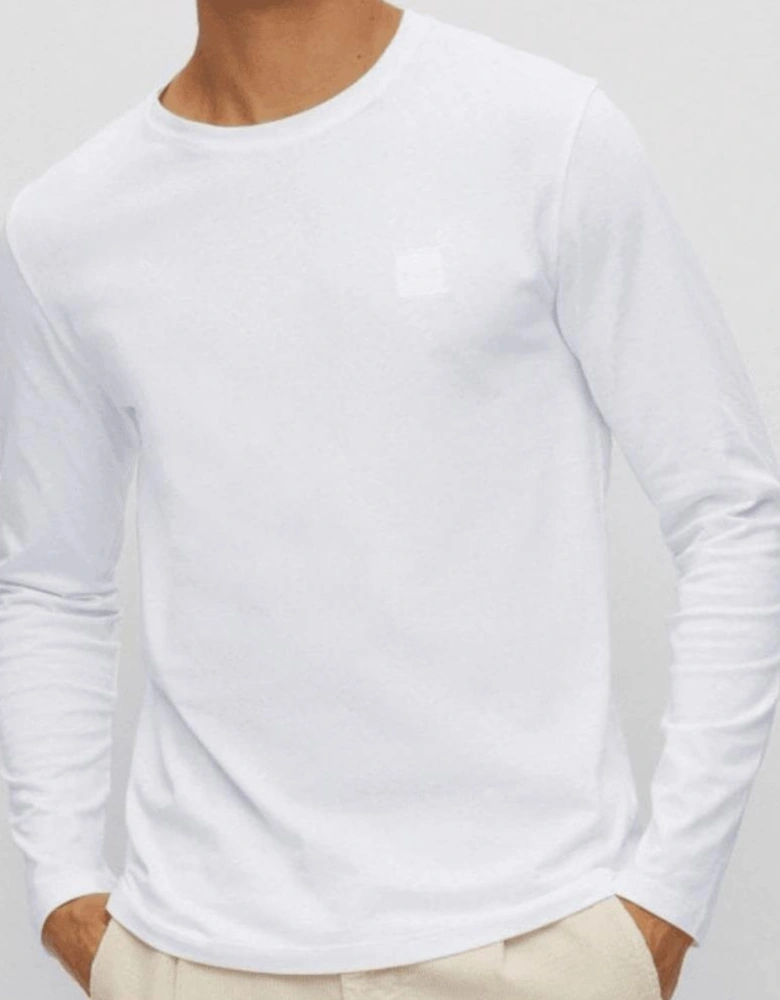 Tacks Patch Logo Long Sleeve White T-Shirt