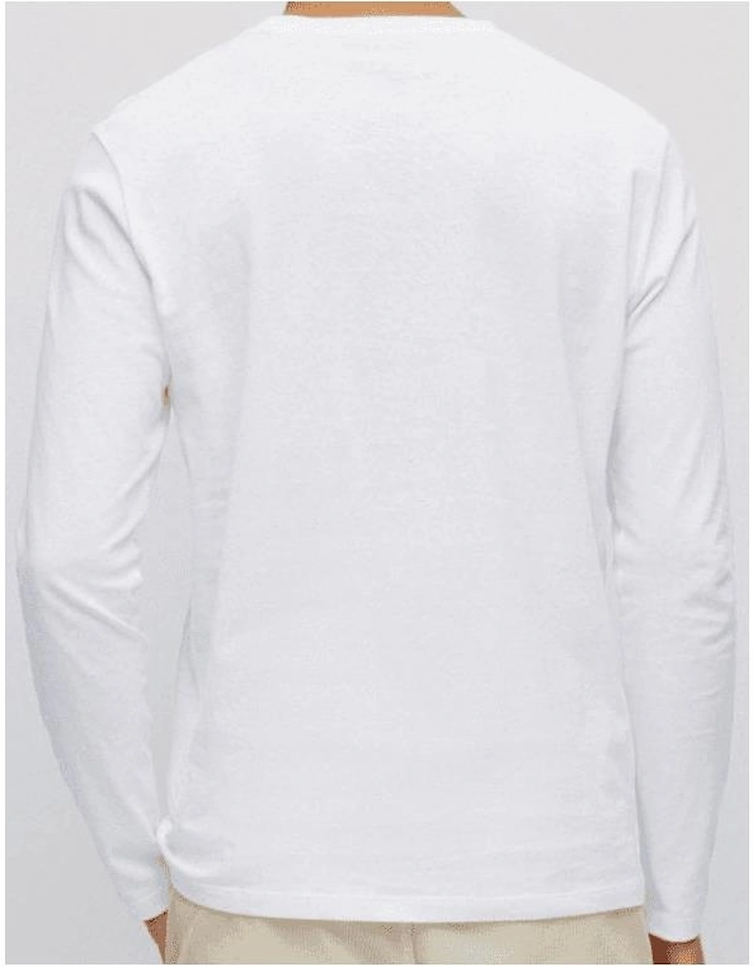 Tacks Patch Logo Long Sleeve White T-Shirt