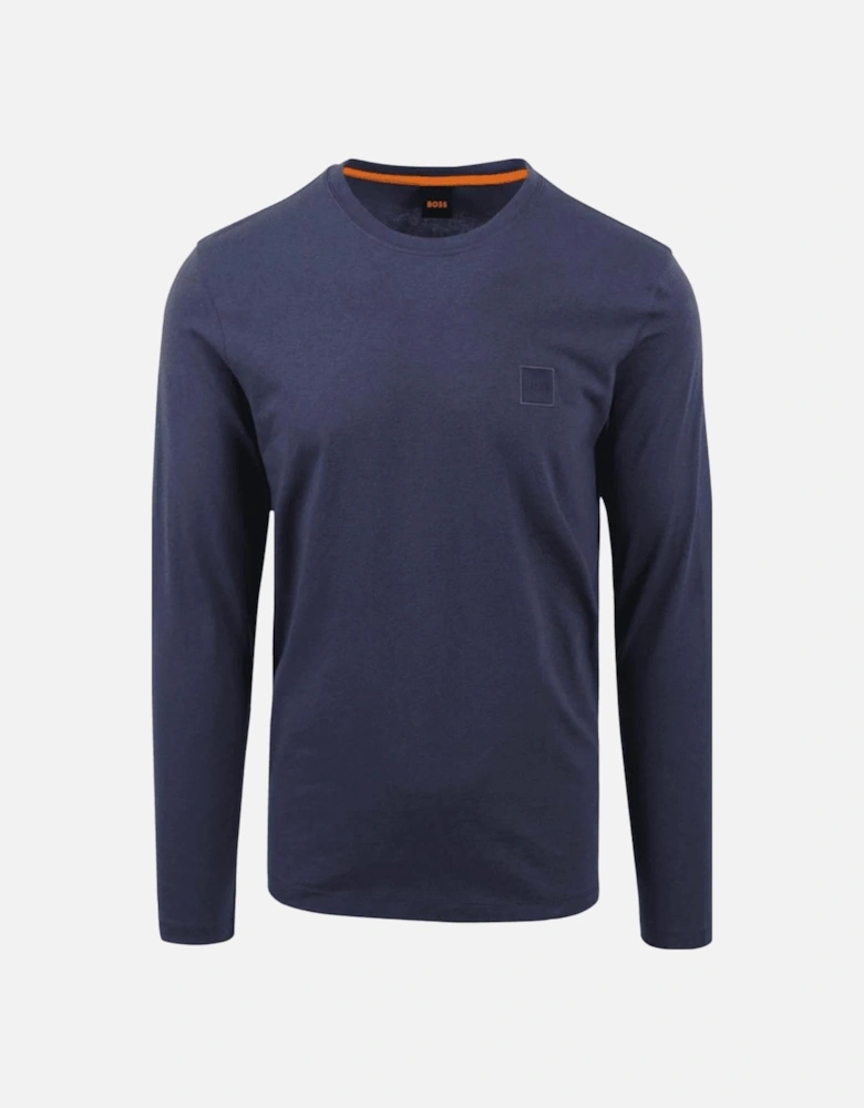 Tacks Patch Logo Long Sleeve Navy T-Shirt