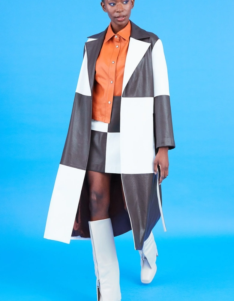 Patchwork Trench Coat