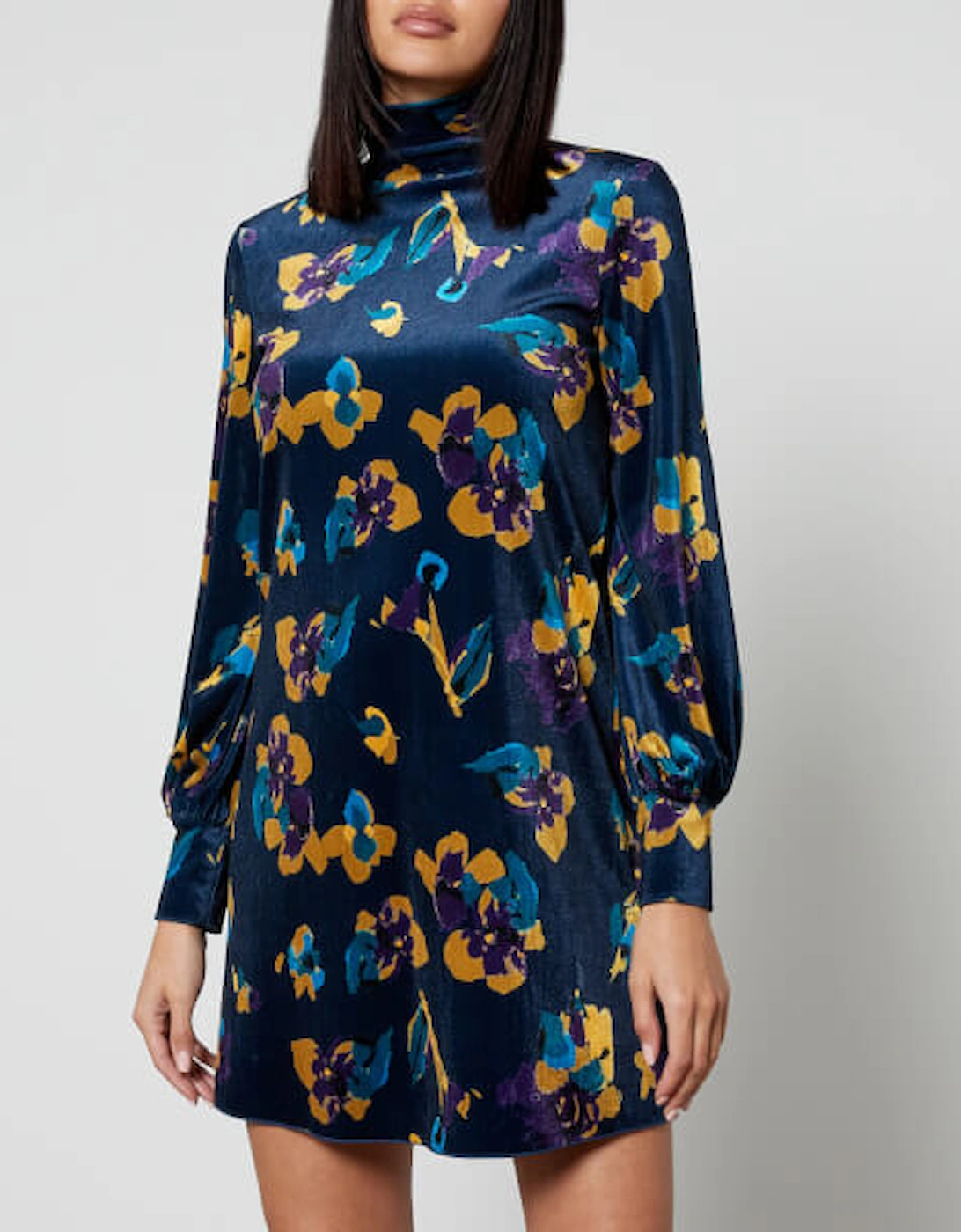 MAX&Co Floral Velvet-Jersey Tunic Dress, 2 of 1