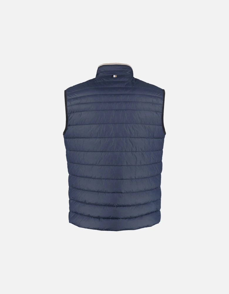 Mens Chest Trim Logo Gilet Navy