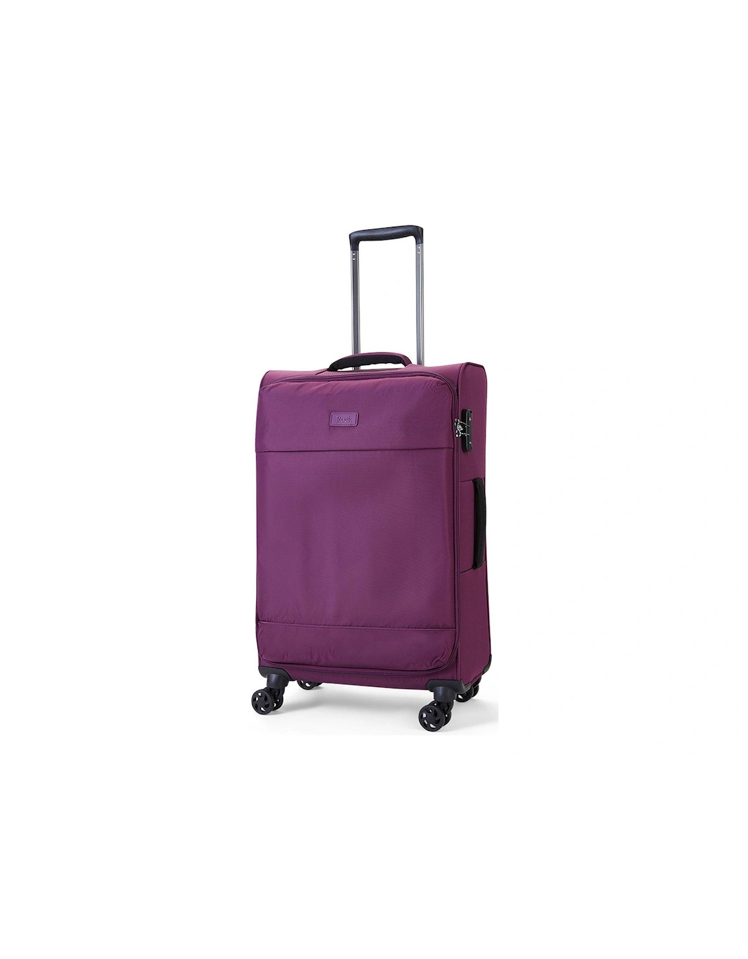 Paris 8 Wheel Softshell Lightweight Medium Suitcase With Lock -Purple, 2 of 1
